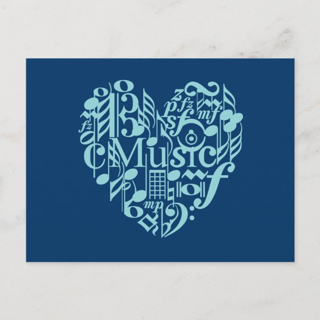 I Love Music Postcard (Front)