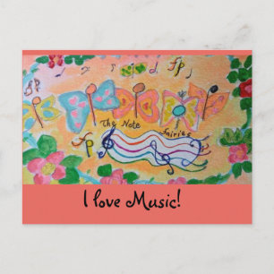 I love music! postcard