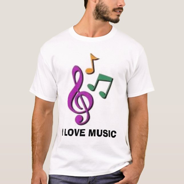 I Love Music T-Shirt (Front)