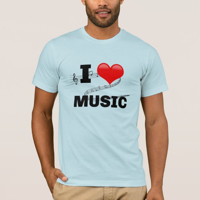 I Love Music T-Shirt (Front)