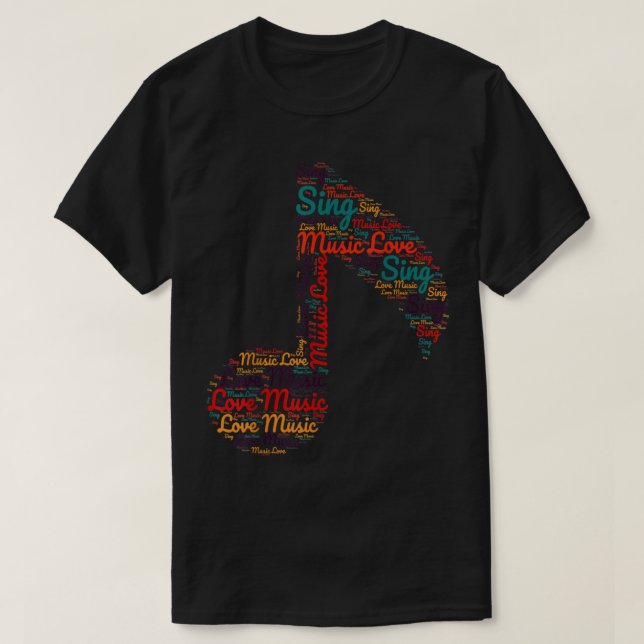 I Love Music  T-Shirt (Design Front)