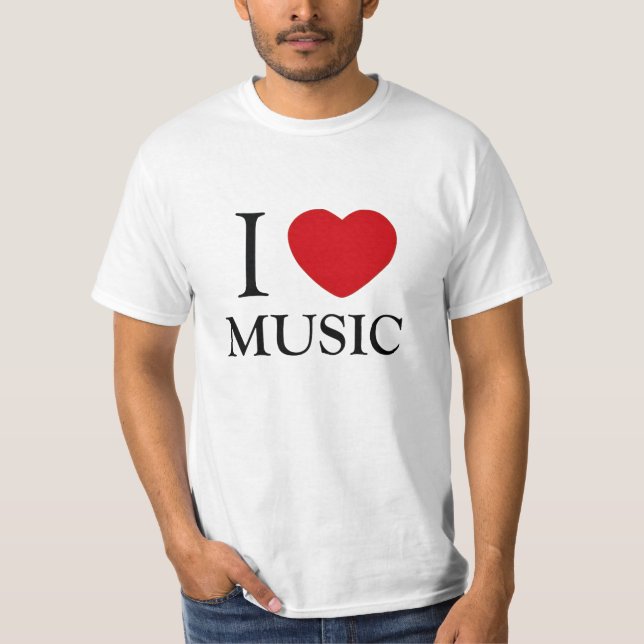 I Love Music T-Shirt (Front)
