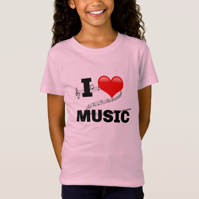 I Love Music T-Shirt (Front)