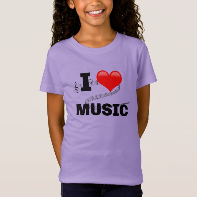I Love Music T-Shirt (Front)