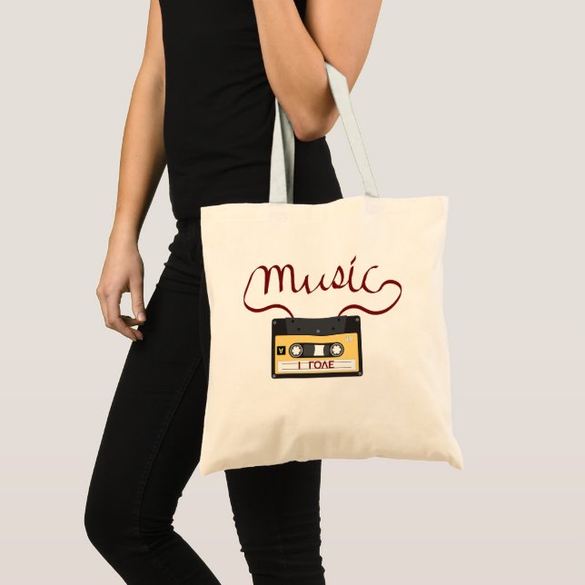I Love Music Tote Bag (Front (Product))