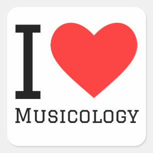 I love musicology square sticker