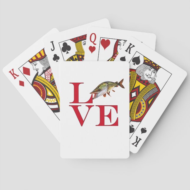 I Love Muskie Playing Cards (Back)