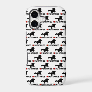 I Love Mustangs - iPhone Case