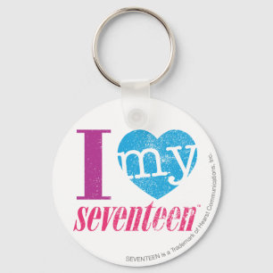 I Love My 17 Aqua Key Ring