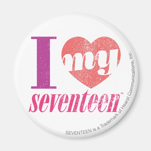 I Love My 17 Pink Magnet (Front)