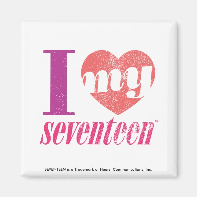 I Love My 17 Pink Magnet (Front)