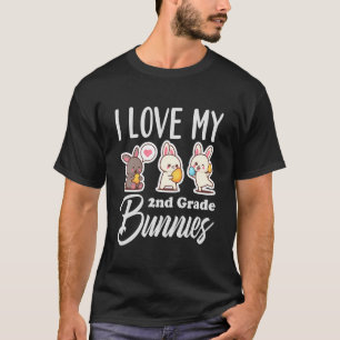 I Love My 2nd Grade Bunnies Cute Second Grade Teac T-Shirt