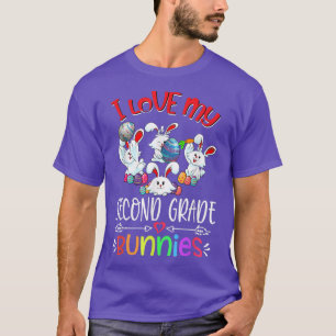 I Love My 2nd Grade Bunnies teacher Easter Day Bun T-Shirt