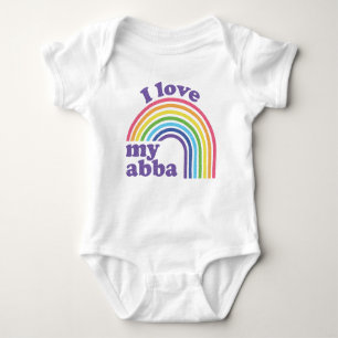 I Love My Abba - Cute Rainbow Baby Bodysuit