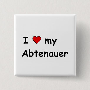 I Love My Abtenauer 15 Cm Square Badge