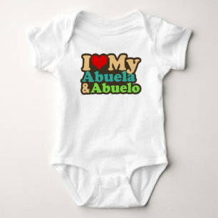 i love my abuela and abuelo baby bodysuit