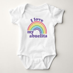 I Love My Abuelita - Cute Rainbow  Baby Bodysuit