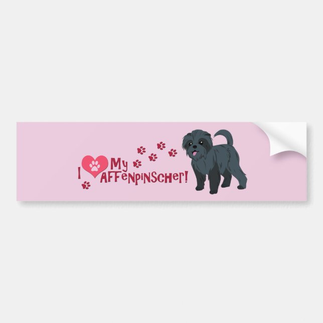 I Love My Affenpinscher! Bumper Sticker (Front)