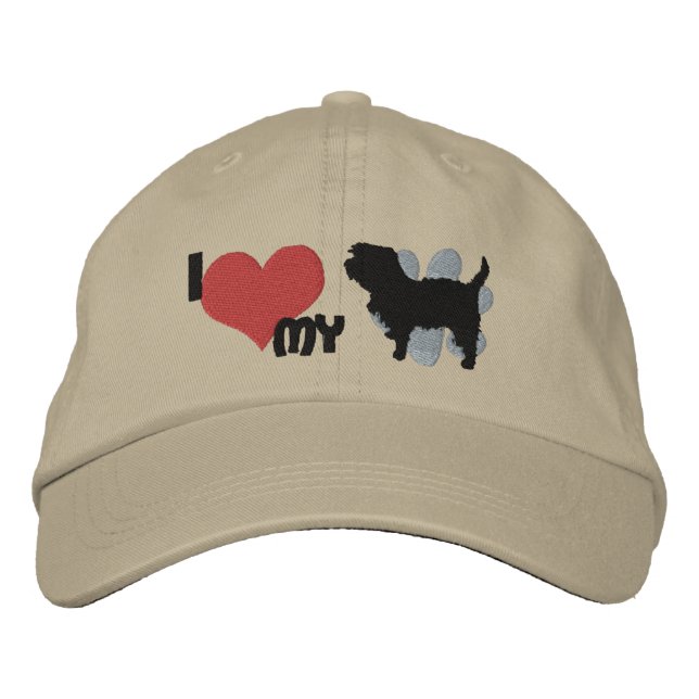 I Love my Affenpinscher Embroidered Hat (Front)