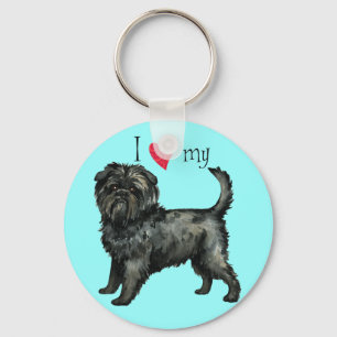 I Love my Affenpinscher Key Ring