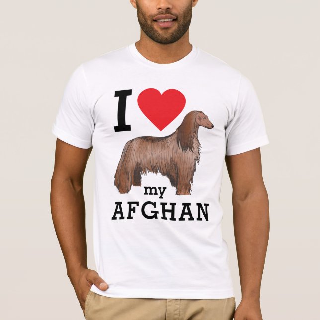 I Love My Afghan T-Shirt (Front)