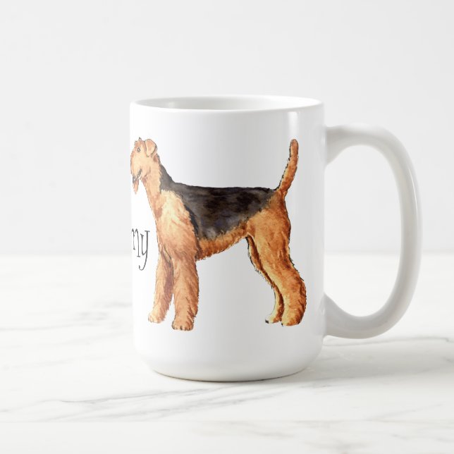 I Love my Airedale Coffee Mug (Right)