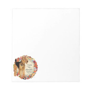 I Love My Airedale Notepad