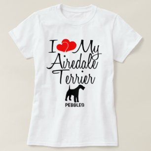 I Love My Airedale Terrier Dog T-Shirt