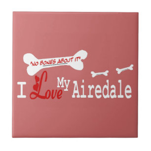 I Love My Airedale Terrier Tile