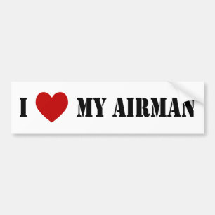 I Love My Airman Bumper Sticker