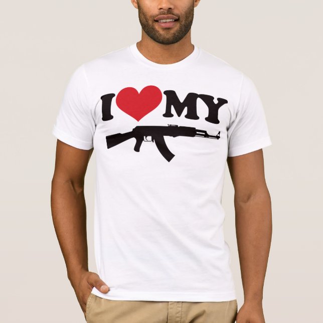 I Love My AK47 T-Shirt (Front)