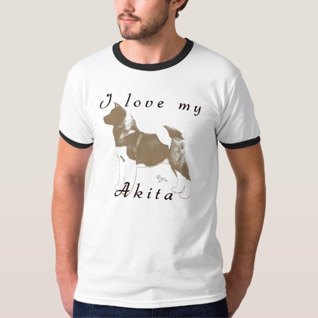 i love my akita T-Shirt (Front)