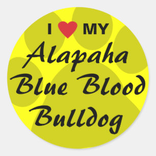 I Love My Alapaha Blue Blood Bulldog Classic Round Sticker