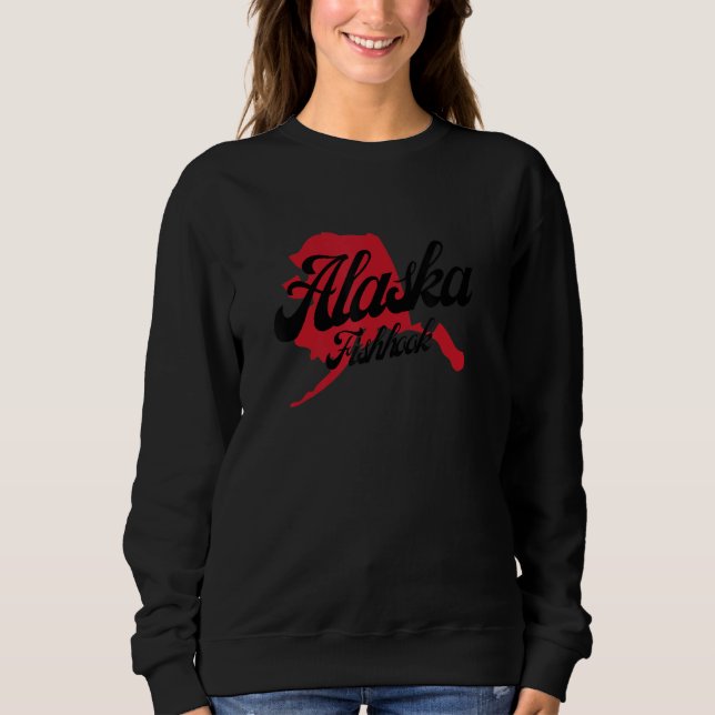 I Love My Alaska Best State Alaska Fishhook City Sweatshirt (Front)