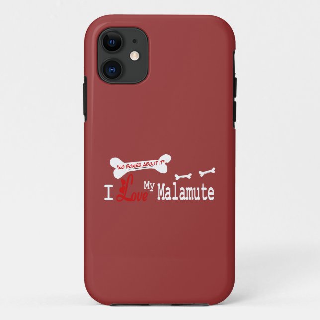 I Love My Alaskan Malamute Case-Mate iPhone Case (Back)