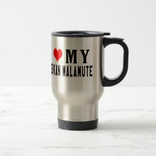 I Love My Alaskan Malamute Travel Mug