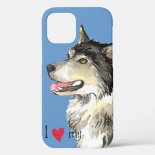 I Love my Alaskan Malemute iPhone 12 Case
