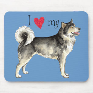 I Love my Alaskan Malemute Mouse Pad