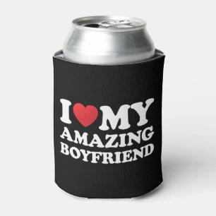 I Love My Amazing Boyfriend I Heart My Hot Bf Can Cooler