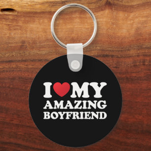 I Love My Amazing Boyfriend I Heart My Hot Bf Key Ring