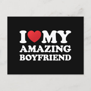 I Love My Amazing Boyfriend I Heart My Hot Bf Postcard