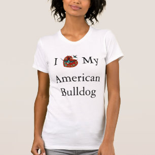 I Love My American Bulldog Birds Flying T-Shirt