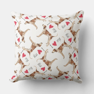 I Love my American English Coonhound Outdoor Cushion