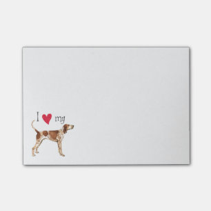 I Love my American English Coonhound Post-it Notes