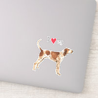 I Love my American English Coonhound Vinyl Sticker
