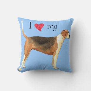 I Love my American Foxhound Cushion