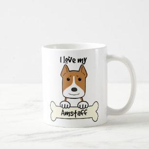 I Love My Amstaff Coffee Mug