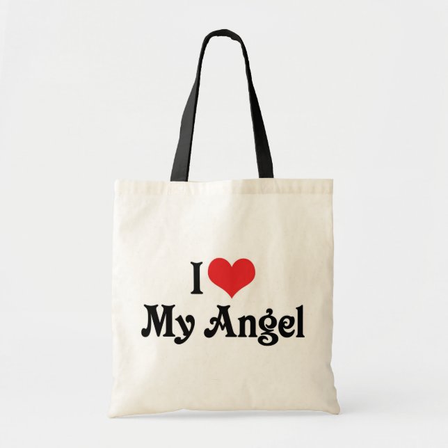 I Love My Angel Tote Bag (Front)
