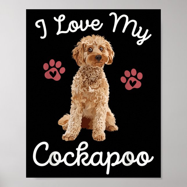 I Love My Apoo Dog Mum Funny Quote Pet Owner Art G Poster (Front)