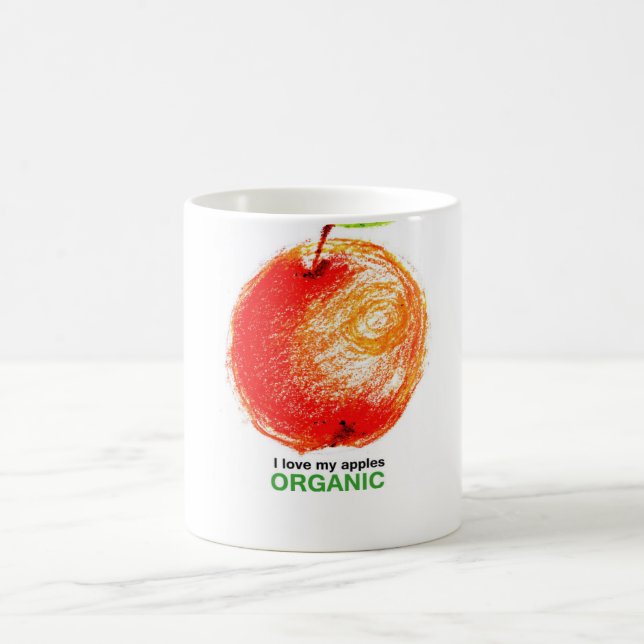 I love my apples organic coffee mug (Center)